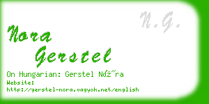 nora gerstel business card